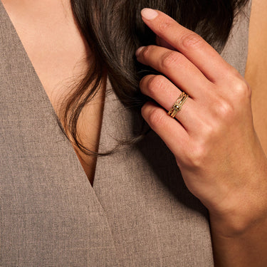 Gedraaide Ring 14k Geelgoud