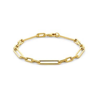 Ankerschakel Armband met Staafjes 4,3 mm 14k Geelgoud