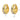 Bicolor Chunky Oorringen 25,5 mm Verguld Zilver - beeld 4