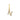 Letter Bedel Zirkonia 7 mm 9k Geelgoud - letter N