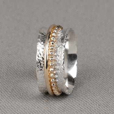 Chique Ring Zilver & Goldfilled