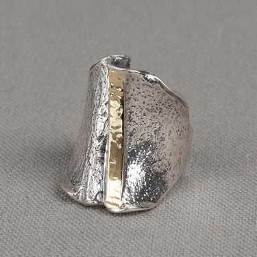 Ring Brede Band Zilver