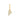 Letter Bedel Zirkonia 7 mm 9k Geelgoud - letter P