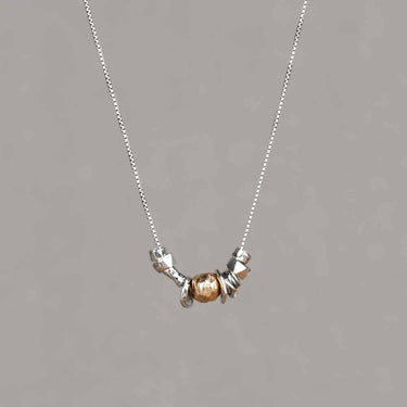 Collier Fijn Zilver Oxy & Goldfilled