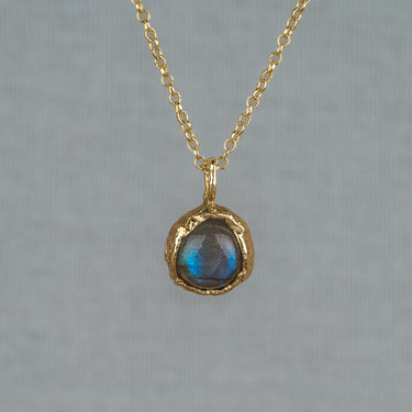 Collier Labradoriet Zilver Verguld