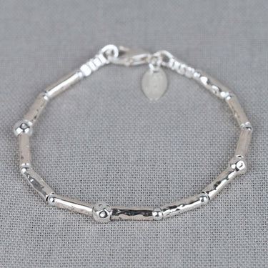Armband Buisjes & Balletjes Zilver