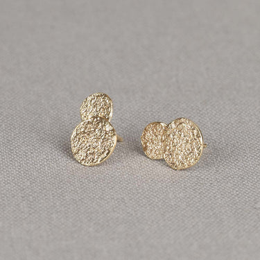 Oorsteker Wolken Zilver Verguld