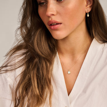 14k Geelgouden Ketting - Parelmoer