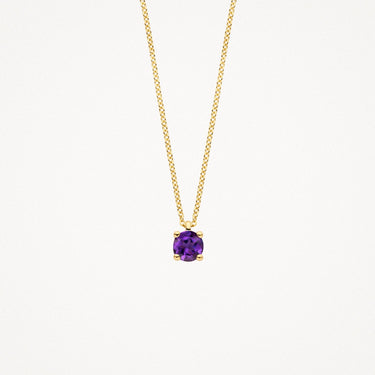 Geboortesteen Collier Amethist 14k Geelgoud