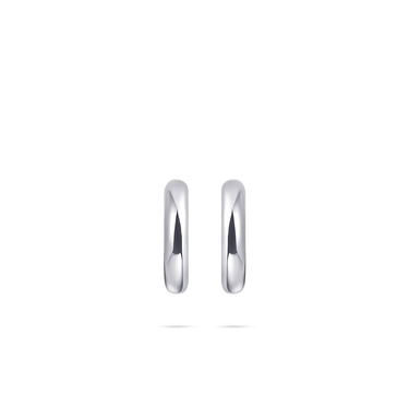 Oorringen 3 mm breed - 15 mm diameter (zilver)