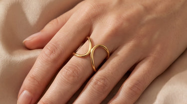 Gekruiste Open Ring 14k Geelgoud van Swing Jewels