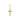 Letter Bedel Zirkonia 7 mm 9k Geelgoud - letter T