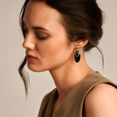 14k Geelgouden Oorringen - Draad Design - 14 mm