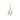 Letter Bedel Zirkonia 7 mm 9k Geelgoud - letter H