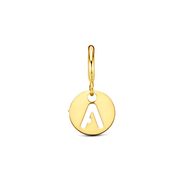 Letter Muntje Bedel 7 mm 9k Geelgoud - letter A
