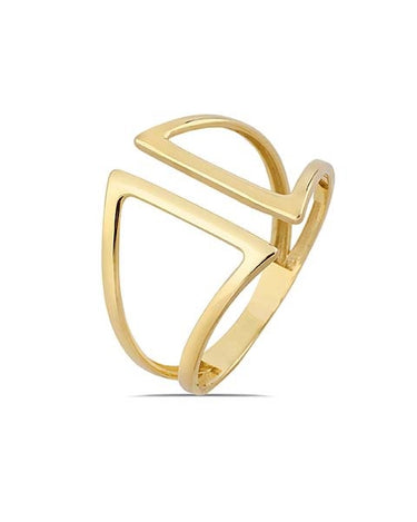 Open Geometrische Ring 14k Geelgoud van Swing Jewels