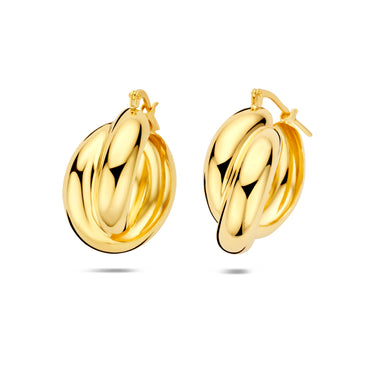 Chunky Oorringen 24,5 mm Goud Verguld Zilver