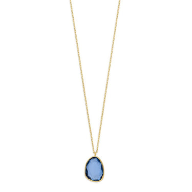 Collier met Blauwe Steen 14k Geelgoud van Swing Jewels