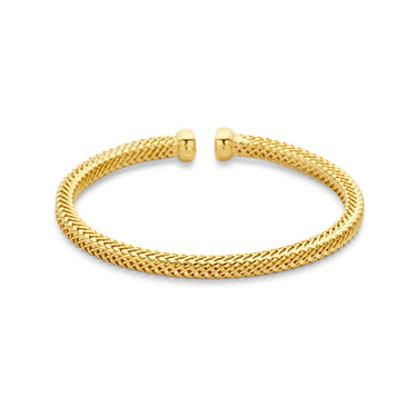 Gevlochten Klemband 4,5 mm Goud Verguld Zilver