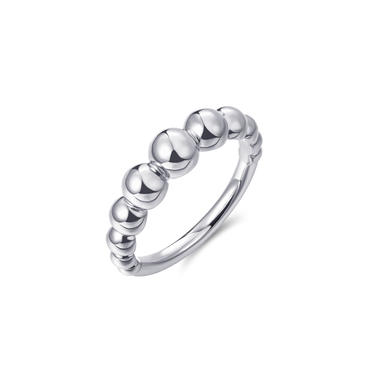 Big Bead Ring Zilver