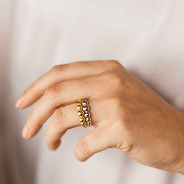 Big Bead Ring Zilver