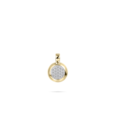 Bold Pave Hanger Verguld Zilver
