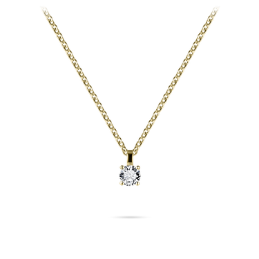 Briljant Rond Collier Verguld Zilver