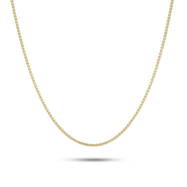 Vossenstaart Ketting Verguld Zilver (42+5 cm)