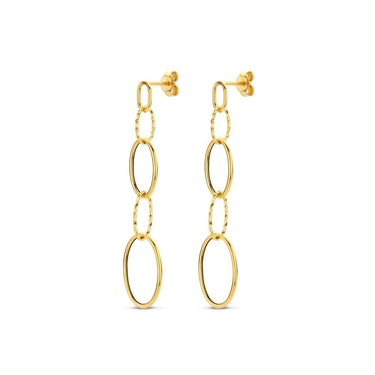 Schakel Oorhangers 40mm 14k Geelgoud van Swing Jewels