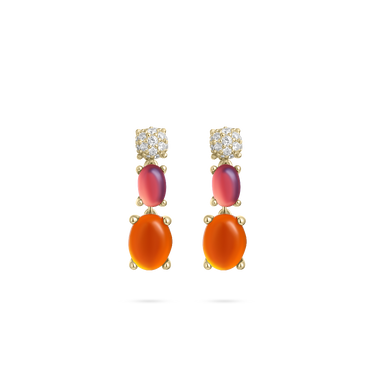 Dashing Details Oorhangers Oranje Verguld Zilver