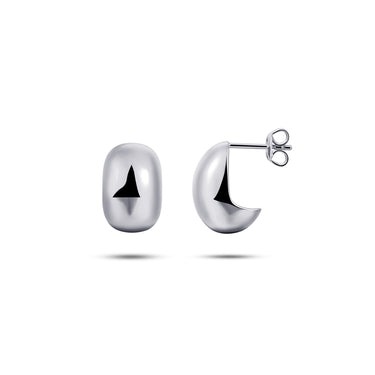 Ovale Ohrstecker Silber