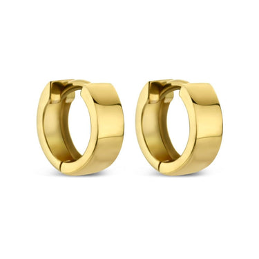 Brede Huggie Oorringen 14k Geelgoud van Swing Jewels