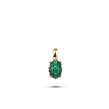 Dashing Details Ovale Hanger Groen Verguld Zilver