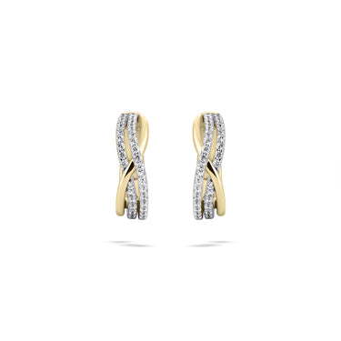 Pave Statement Oorringen Verguld Zilver