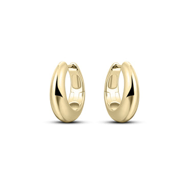 Gepolijste Oorringen Verguld Zilver (18mm)