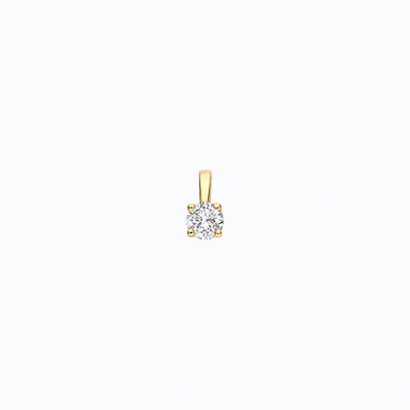 Solitair hanger 0,20ct lab-grown diamant geelgoud