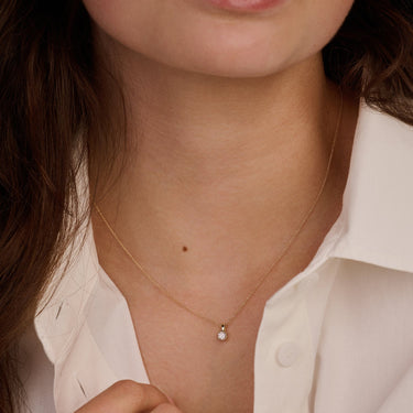 Solitair hanger 0,20ct lab-grown diamant geelgoud