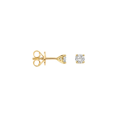 Minimalistische oorstekers 0,40ct lab-grown diamant geelgoud
