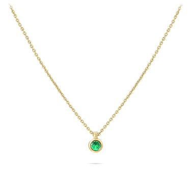 Bezel Collier Groen Verguld Zilver