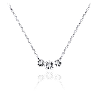 Drie Stenen Collier Zilver