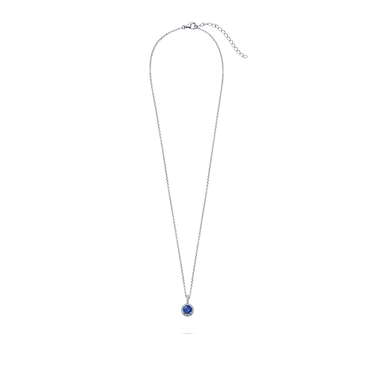 Halo Collier Blauw Zilver