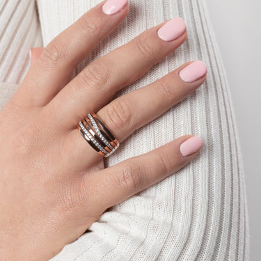 Cocktail Statement Ring Rosé Verguld Zilver