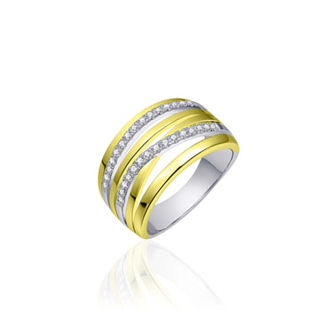 Cocktail Statement Ring Verguld Zilver