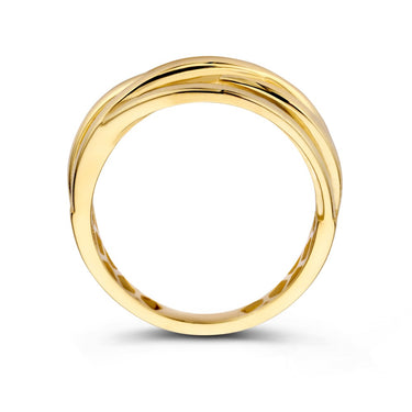 Crossover Ring 14k Geelgoud