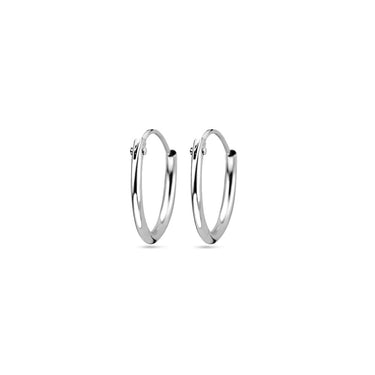 Viral Hoops Oorringen 13 mm x 1,3 mm Zilver