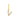 Letter Bedel Zirkonia 7 mm 9k Geelgoud - letter V