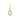 Letter Bedel Zirkonia 7 mm 9k Geelgoud - letter O