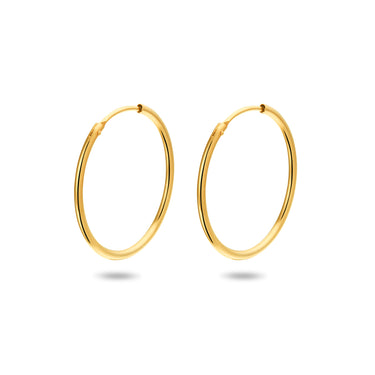 Viral Hoops Oorringen 25 mm x 1,5 mm Goud Verguld Zilver