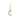 Letter Bedel Zirkonia 7 mm 9k Geelgoud - letter C