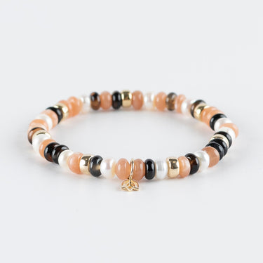 Y&G Armband Maansteen, Rookkwarts & Zoetwaterparels – 14k Goud
